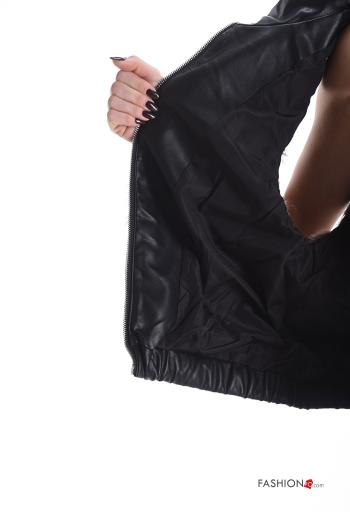 Veston fourrure synthétique avec fermeture éclair avec doublure avec poches - ph 6