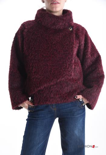 Cappotto maniche lunghe con fodera a collo alto con bottoni - ph 1