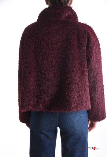 Cappotto maniche lunghe con fodera a collo alto con bottoni - ph 2