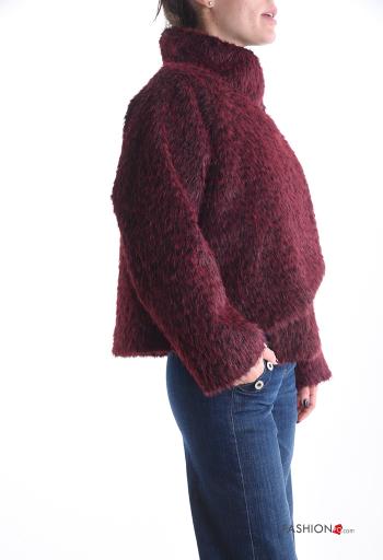 Cappotto maniche lunghe con fodera a collo alto con bottoni - ph 3