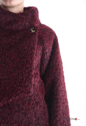 Cappotto maniche lunghe con fodera a collo alto con bottoni - ph 4