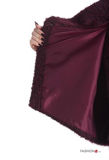 Cappotto maniche lunghe con fodera a collo alto con bottoni - ph 6