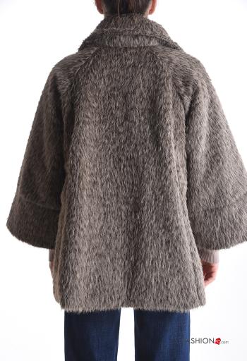 lange ärmel mit kragen Mantel mit Knöpfen mit Futter mit Taschen - ph 2