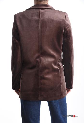 Samt lange ärmel Blazer mit Strasssteinen mit Futter - ph 2