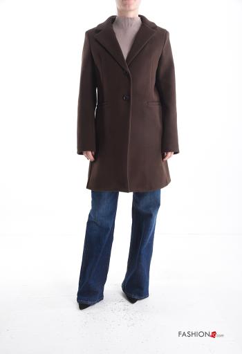 lange ärmel Mantel mit Knöpfen mit Futter