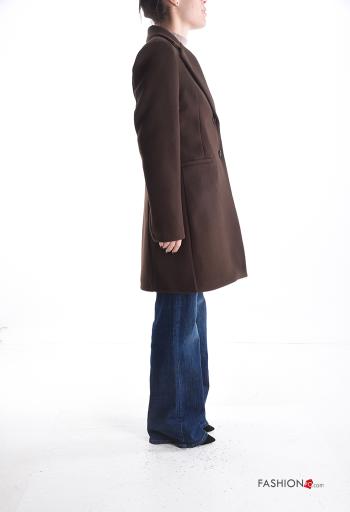 lange ärmel Mantel mit Knöpfen mit Futter - ph 3