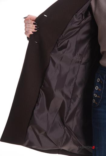 lange ärmel Mantel mit Knöpfen mit Futter - ph 5