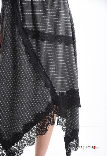 Gonna pizzo asimmetrico Fantasia righe con elastico - ph 4