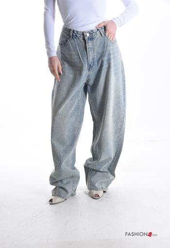 Vaqueros de Algodón con brillantes