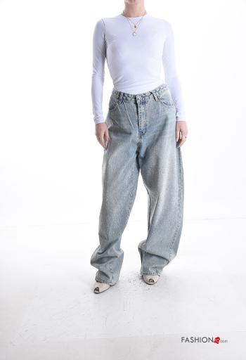 Vaqueros de Algodón con brillantes - ph 5