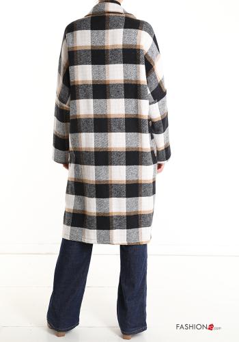 Manteau en Coton croisé Imprimé vichy avec poches sans doublure - ph 2