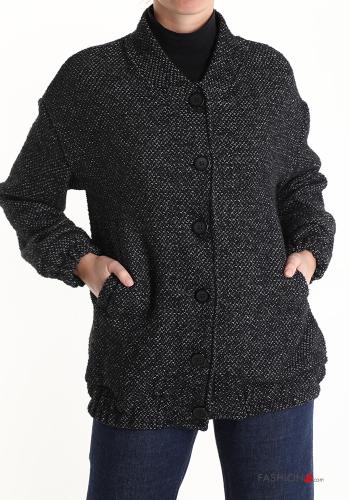 Bomber in Cotone con bottoni con tasche - ph 1