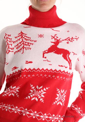 Maglione Fantasia natalizia a collo alto - ph 4