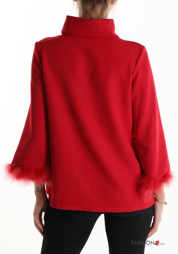 Bluse Rollkragen- mit federn - ph 2