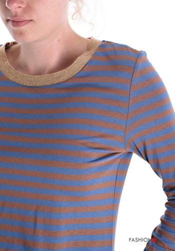 Camiseta de manga larga cuello redondo a rayas - ph 4