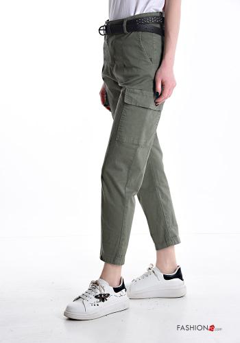 Pantalones de Algodón con cinturón con bolsillos - ph 3