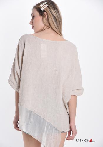 Blusa in Seta  con collana - ph 2