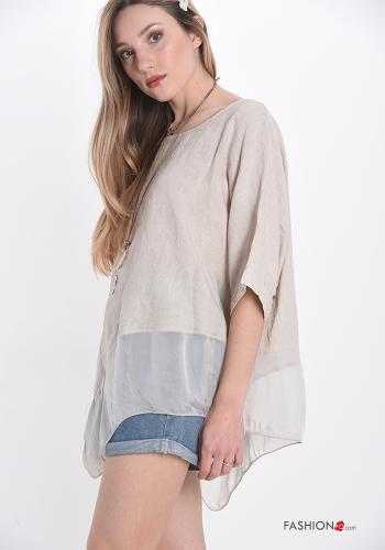 Blusa in Seta  con collana - ph 3