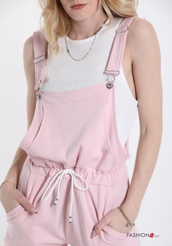 Salopette in Cotone  con fiocco con tasche con bretelle - ph 4
