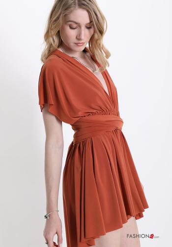 Vestido  escote en v de múltiples fines con moño - ph 3