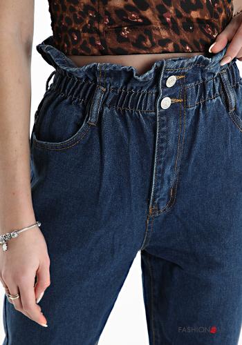 Jeans aus Baumwolle mit Knöpfen mit Taschen - ph 4
