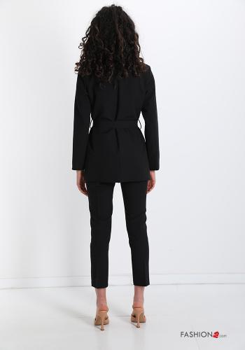 Tailleur  con bottoni con cintura con tasche - ph 2