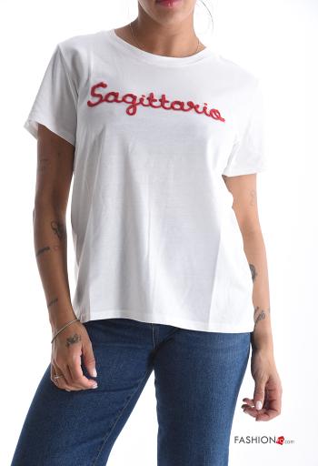 T-shirt in Cotone maniche corte girocollo Fantasia scritta - ph 1