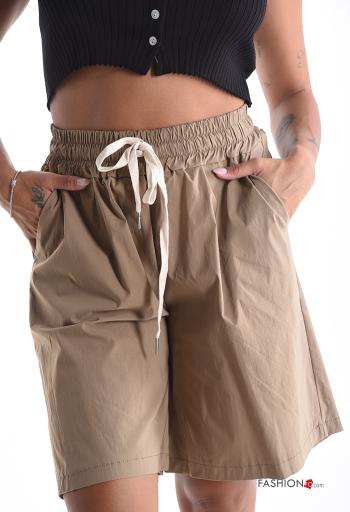 high waist Bermuda with pockets with elastic - ph 4
