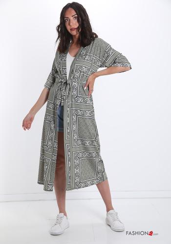 Kimono  avec ceinture Imprimé paisley - ph 1