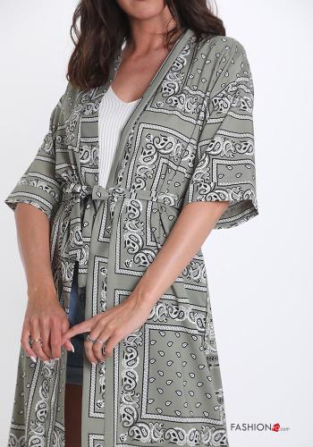 Kimono  avec ceinture Imprimé paisley - ph 4