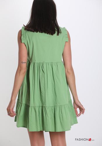 Robe Chasuble en Coton  à volants encolure en V - ph 2