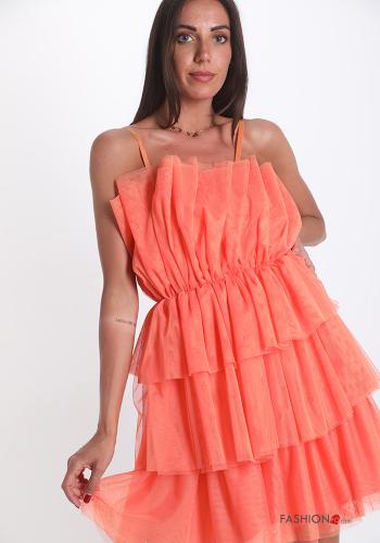 Sleeveless Dress  tulle with flounces - ph 2