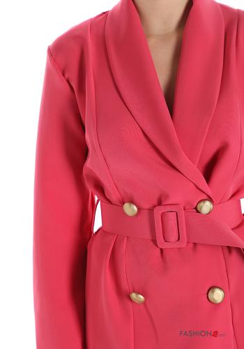 Vestido  con botones doble botonadura con cinturón - ph 4