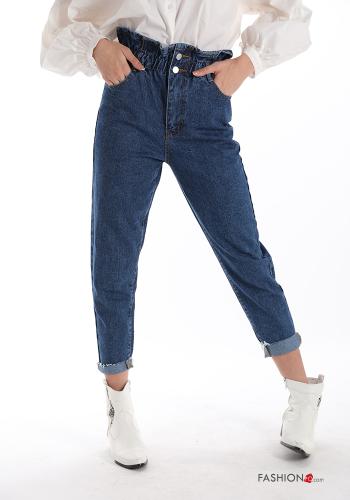 Jeans aus Baumwolle  mit Knöpfen mit Taschen - ph 1