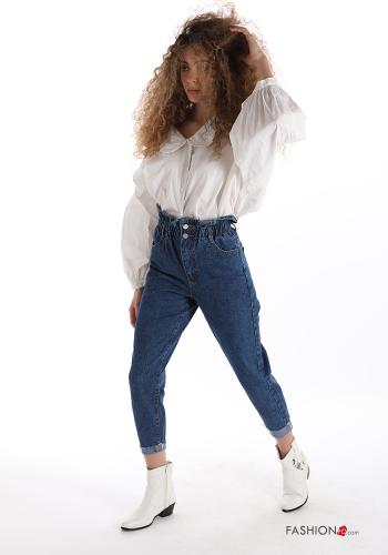 Jeans aus Baumwolle  mit Knöpfen mit Taschen - ph 5