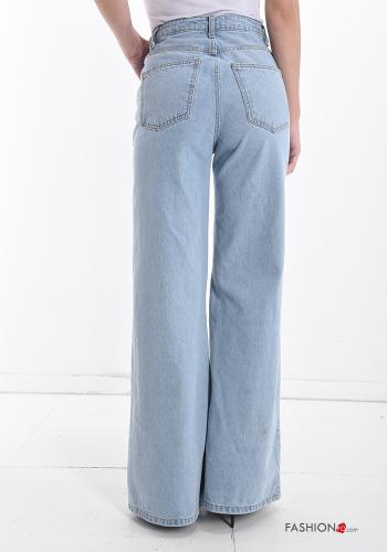 Jeans en Coton évasé avec poches - ph 2