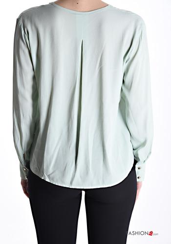 Blouse avec poches à col en V - ph 2