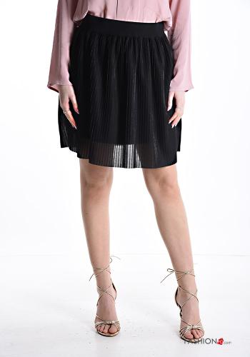 pleated lurex Skirt with lining with elastic
