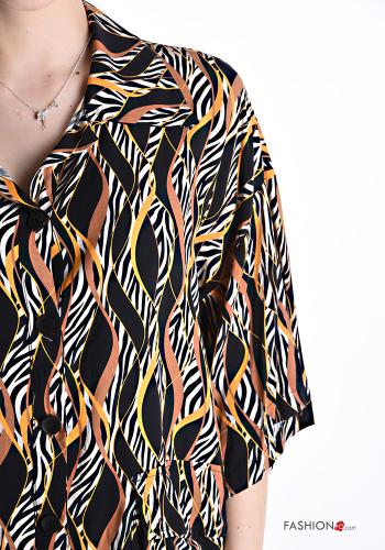Camicia Fantasia optical con bottoni maniche a tre quarti - ph 4