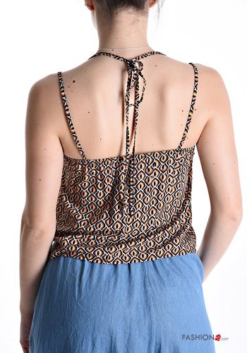 Top scollato sulla schiena Fantasia geometrica - ph 2