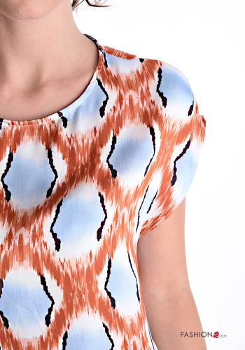 Blouse manches courtes col rond Imprimé abstrait - ph 4