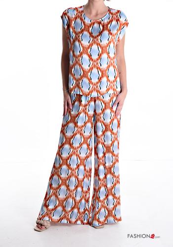 Blouse manches courtes col rond Imprimé abstrait - ph 5