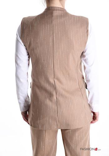 Striped lurex Gilet with buttons - ph 2