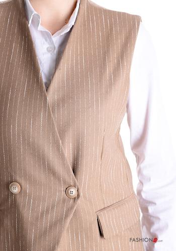 Striped lurex Gilet with buttons - ph 4