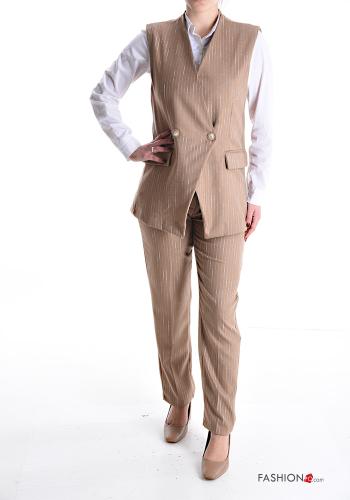 Striped lurex Gilet with buttons - ph 5