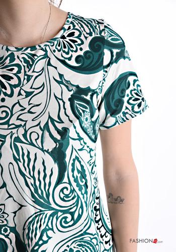 Blouse manches courtes col rond Imprimé abstrait - ph 4