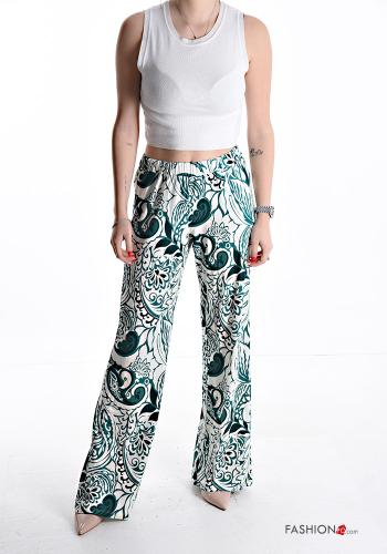 Abstrakte Muster lange Hose mit gummizug - ph 5