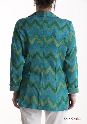 Chevron Muster Blazer mit Taschen - ph 2