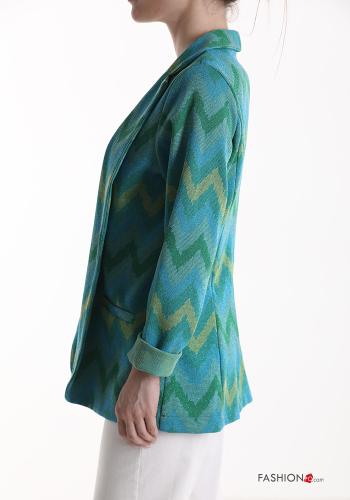 Chevron Muster Blazer mit Taschen - ph 3