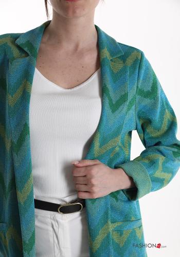 Chevron Muster Blazer mit Taschen - ph 4